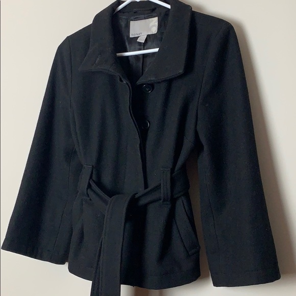 Old Navy Tie Waist Wool Coat - Picture 2 of 6